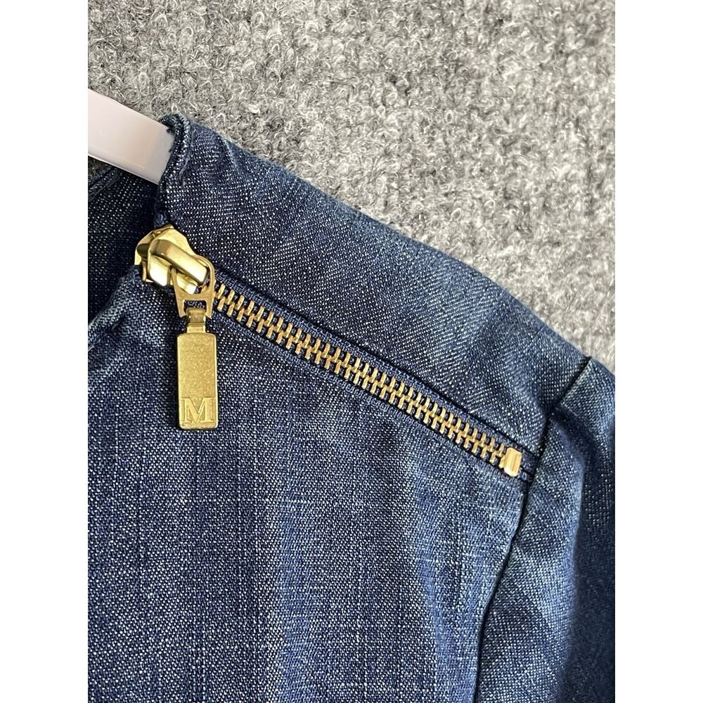 Martha Stewart Everyday Size Medium Denim 3/4 Sleeve Zip Shoulder Tunic - Picture 10 of 10